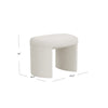 Max Ottoman Footstool with Saddle Seat | Cream White Boucle | 24’’ BM334160