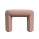 Max Ottoman Footstool with Saddle Seat | Blush Pink Boucle | 24’’ BM334161