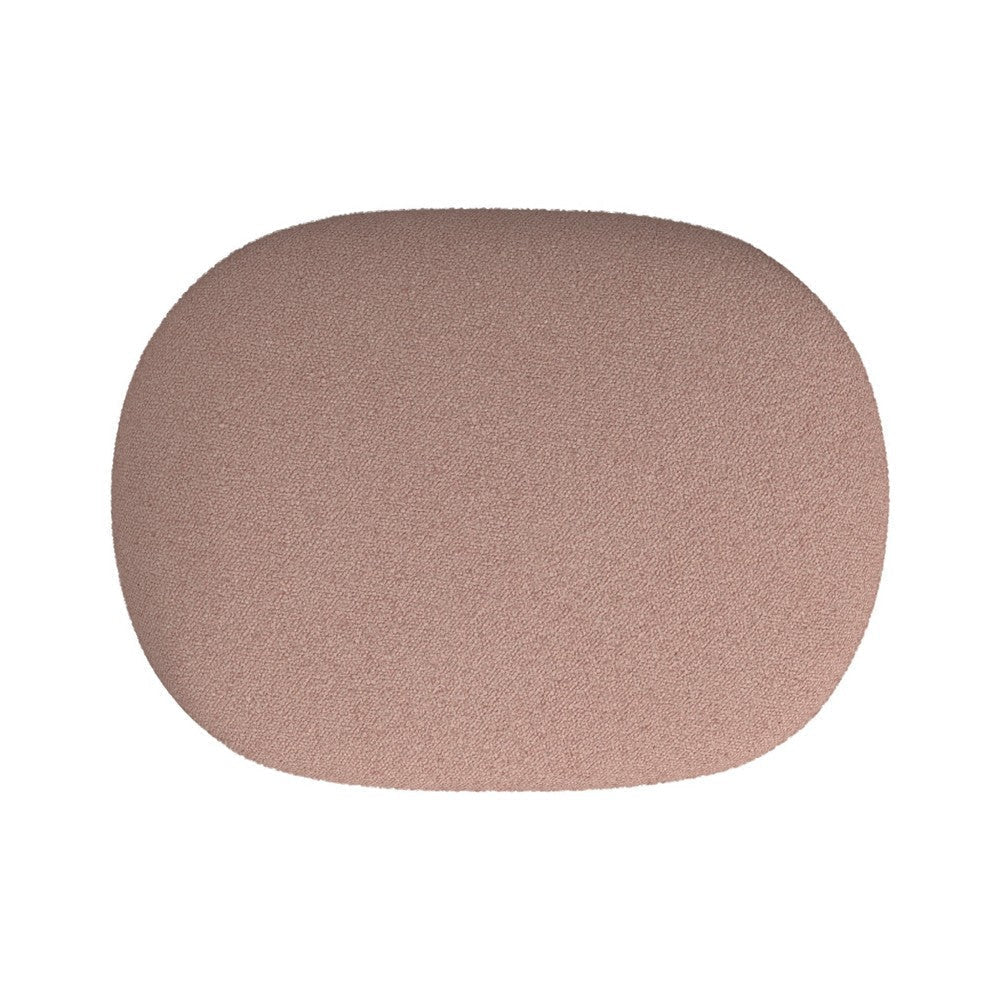 Max Ottoman Footstool with Saddle Seat | Blush Pink Boucle | 24’’ BM334161