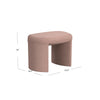 Max Ottoman Footstool with Saddle Seat | Blush Pink Boucle | 24’’ BM334161