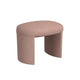 Max Ottoman Footstool with Saddle Seat | Blush Pink Boucle | 24"