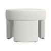 Noa Round Ottoman Footstool | Soft Cream White Boucle | 24’’ BM334163