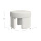 Noa Round Ottoman Footstool | Soft Cream White Boucle | 24’’ BM334163