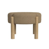 Eli 22’’ Ottoman Footstool | Brown Boucle and Natural Hardwood BM334165