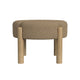 Eli 22’’ Ottoman Footstool | Brown Boucle and Natural Hardwood BM334165