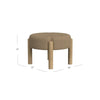 Eli 22’’ Ottoman Footstool | Brown Boucle and Natural Hardwood BM334165