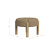 Eli 22’’ Ottoman Footstool | Brown Boucle and Natural Hardwood BM334165