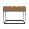Kai Ottoman Footstool | Carmel Brown Faux Leather | Black Metal | 22’’ BM334167