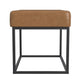 Kai Ottoman Footstool | Carmel Brown Faux Leather | Black Metal | 22’’ BM334167