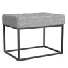 Kai Ottoman Footstool | Heather Gray Yarn Cream Boucle | Black | 22’’ BM334170