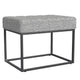 Kai Ottoman Footstool | Heather Gray Yarn Cream Boucle | Black | 22’’ BM334170