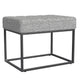 Kai Ottoman Footstool | Heather Gray Yarn Cream Boucle | Black | 22"