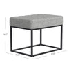 Kai Ottoman Footstool | Heather Gray Yarn Cream Boucle | Black | 22’’ BM334170