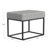 Kai Ottoman Footstool | Heather Gray Yarn Cream Boucle | Black | 22"