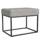 Kai Ottoman Footstool | Heather Gray Yarn Cream Boucle | Black | 22"