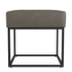 Kai Ottoman Footstool | Gray Faux Leather | Black Metal | 18’’ Square BM334172