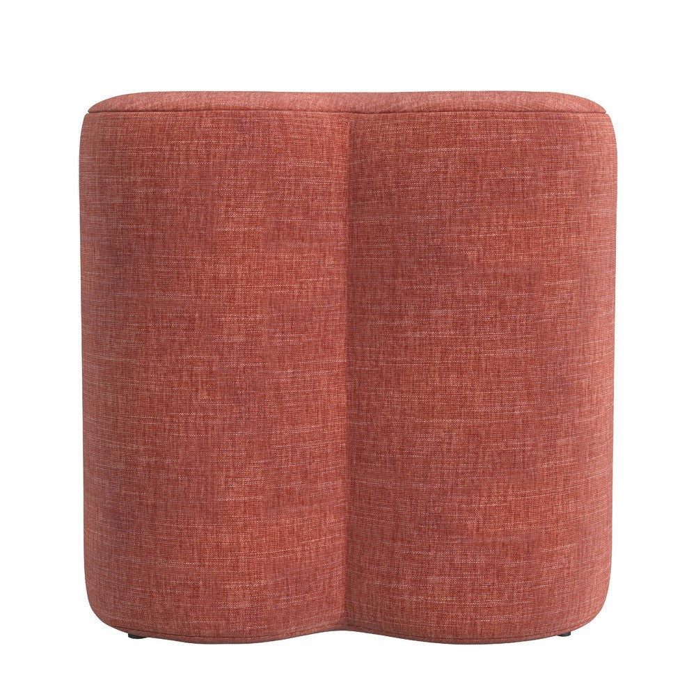 Ace Accent Ottoman with Fun Clover Shape and Pink Chenille | 18’’ BM334175