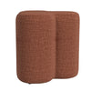 Ace Accent Ottoman with Clover Shape and Rust Orange Chenille | 18’’ BM334176