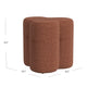 Ace Accent Ottoman with Clover Shape and Rust Orange Chenille | 18’’ BM334176