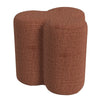 Ace Accent Ottoman with Clover Shape and Rust Orange Chenille | 18"