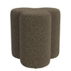 Ace Accent Ottoman with Clover Shape and Dark Brown Boucle | 18’’ BM334177