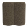 Ace Accent Ottoman with Clover Shape and Dark Brown Boucle | 18’’ BM334177
