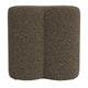 Ace Accent Ottoman with Clover Shape and Dark Brown Boucle | 18’’ BM334177