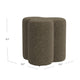 Ace Accent Ottoman with Clover Shape and Dark Brown Boucle | 18’’ BM334177