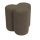 Ace Accent Ottoman with Clover Shape and Dark Brown Boucle | 18"