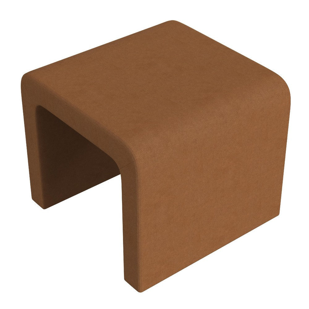 Ari Ottoman Footstool | Arc Shape with Rust Orange Velvet | 22’’ BM334178