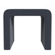 Ari Ottoman Footstool | Arc Shape with Steel Blue Velvet | 22’’