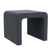 Ari Ottoman Footstool | Arc Shape with Steel Blue Velvet | 22"