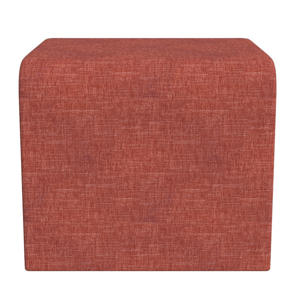 Ari Ottoman Footstool | Arc Shape with Rich Pink Chenille | 22’’ BM334180