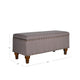 Ava Accent Bench with Storage Compartment | Nailhead Trim | 42’’ Gray
