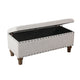 Ava Accent Bench with Storage Compartment | Nailhead Trim 42’’ Cream