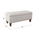 Ava Accent Bench with Storage Compartment | Nailhead Trim 42’’ Cream