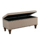 Ava Accent Bench | Storage Compartment | Nailhead Trim 42’’ Tan Brown