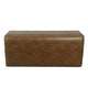 Ava Accent Storage Bench | Distressed Brown Faux Leather | 42’’