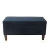 Ava Accent Storage Bench Ottoman with Navy Brown Velvet | 36’’