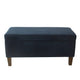 Ava Accent Storage Bench Ottoman with Navy Brown Velvet | 36’’