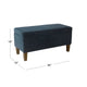 Ava Accent Storage Bench Ottoman with Navy Brown Velvet | 36"