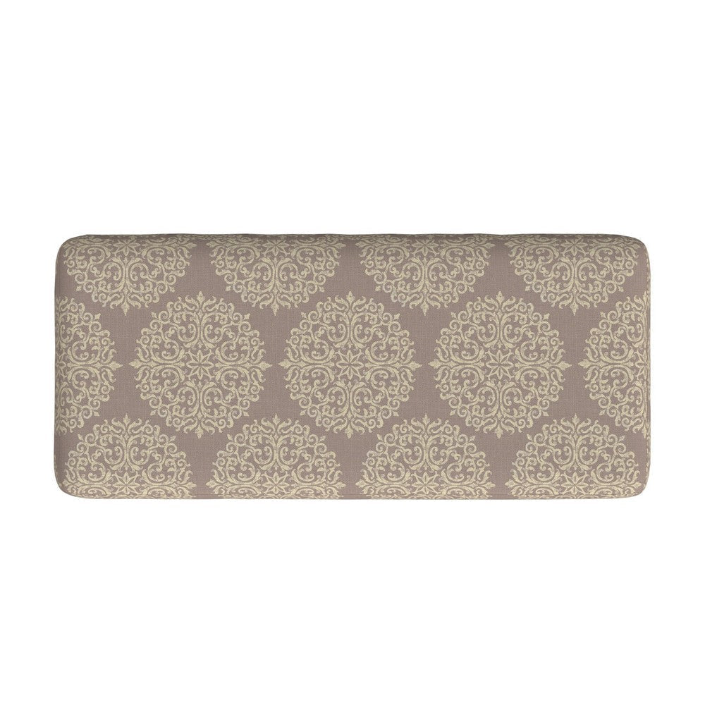 Ben Storage Bench Ottoman | Light Brown Medallion Design | 36’’ BM334189