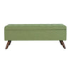 Eva Storage Bench Ottoman | Olive Green Woven Polyester | Brown | 48’’ BM334191