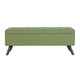 Eva Storage Bench Ottoman | Olive Green Woven Polyester | Brown | 48’’ BM334191
