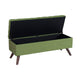 Eva Storage Bench Ottoman | Olive Green Woven Polyester | Brown | 48’’ BM334191