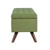 Eva Storage Bench Ottoman | Olive Green Woven Polyester | Brown | 48’’ BM334191