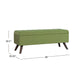 Eva Storage Bench Ottoman | Olive Green Woven Polyester | Brown | 48’’ BM334191