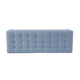 Eva Storage Bench Ottoman | French Blue Woven Polyester | Brown | 48’’