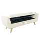 Rae Storage Bench Ottoman with Arms | Cream Sherpa | Brown | 60’’ BM334195
