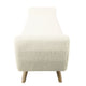 Rae Storage Bench Ottoman with Arms | Cream Sherpa | Brown | 60’’ BM334195
